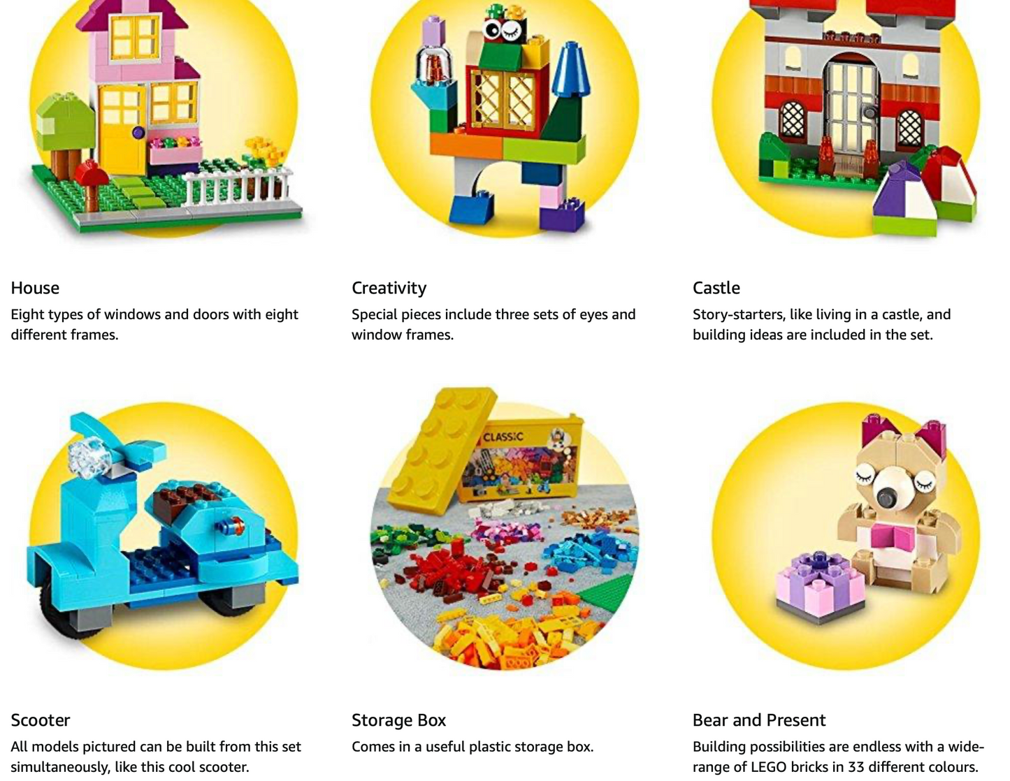 LEGO Classic Large Creative Brick Storage Box + Classic Creative Suitcase COMBO