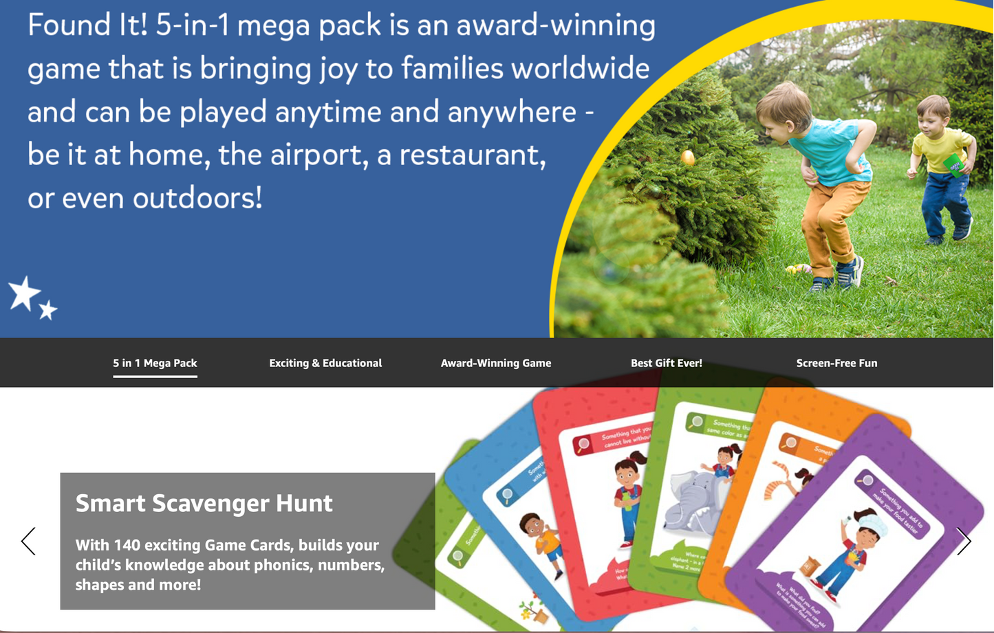 Skillmatics Scavenger Hunt Card Game - Found It 5 in 1 Megapack