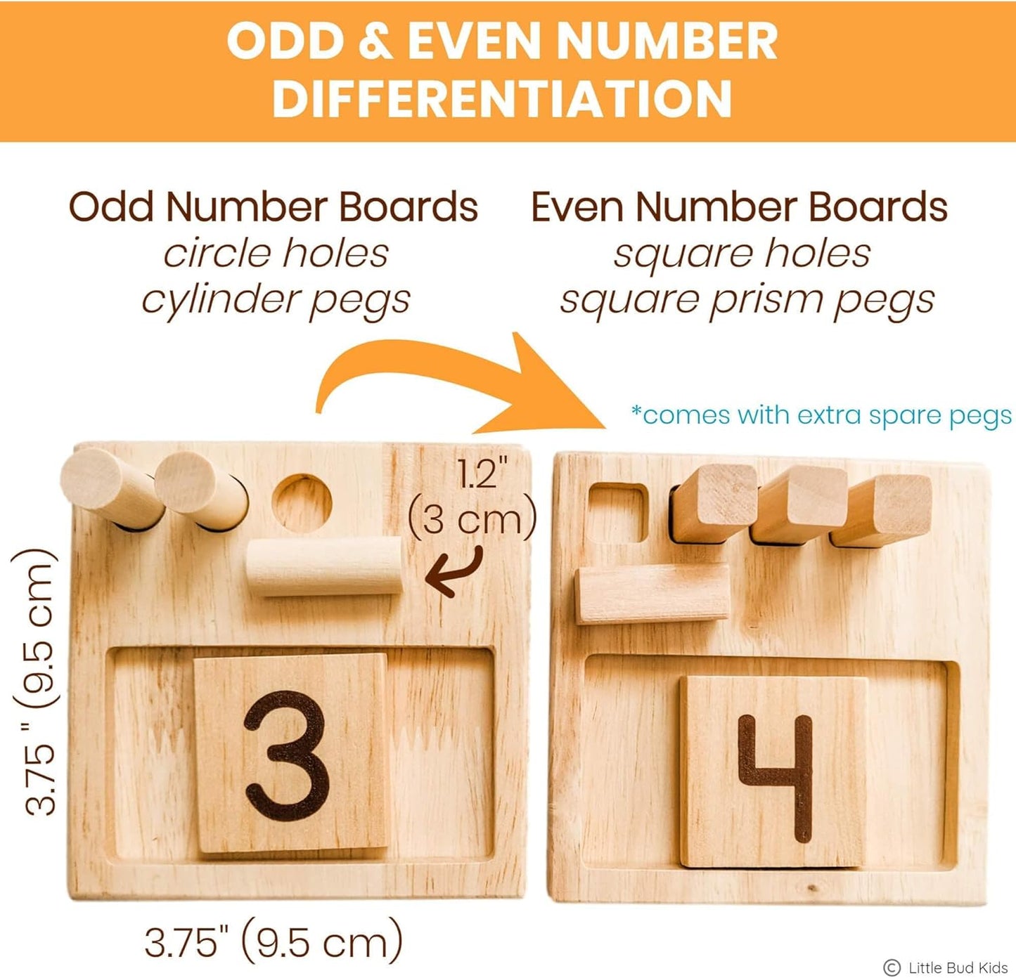 LITTLE BUD KIDS Counting Pegs