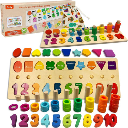 Educational Wooden Blocks Maths Puzzle