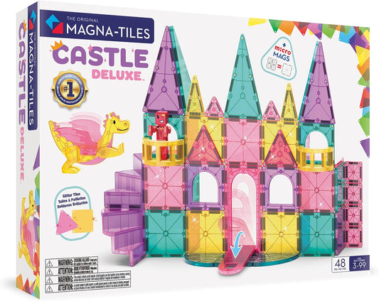 MAGNA-TILES Castle DLX 48-Piece Magnetic Construction Set