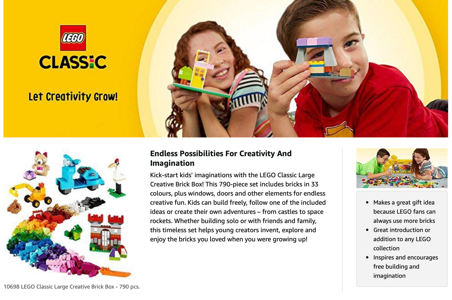 LEGO Classic Creative Bricks Box