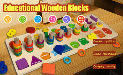 Educational Wooden Blocks Maths Puzzle