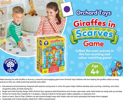 Orchard Toys Giraffes in Scarves Game, Fun Counting and Colour Educational Game