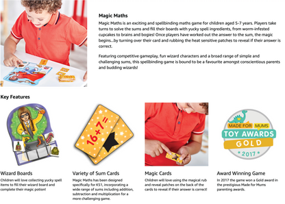 Orchard Toys Magic Maths , Magic Ink Reveals the Answer, Educational Maths Game